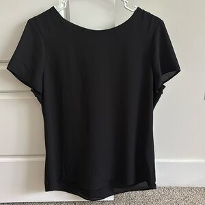 Women’s small black doubled lined blouse